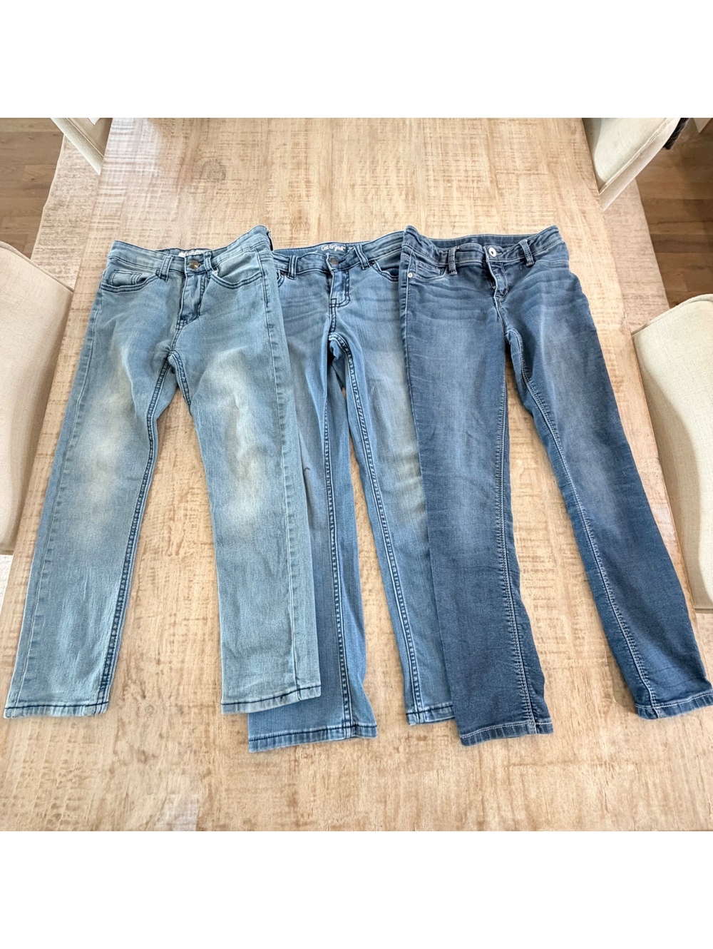 Girls Jeans Lot of 3 Size 8 10/12 Blue Rags Cat & Jack Member’s Mark Denim